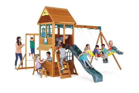 big backyard premium collection halliwell wood swing set assembly